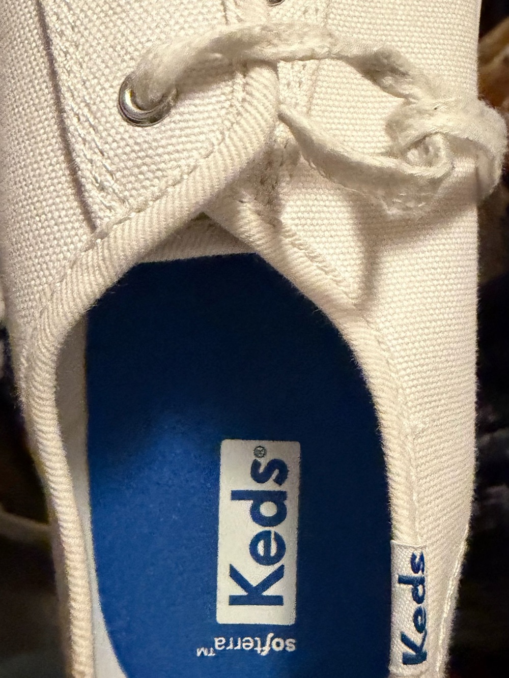 Keds Women’s White Canvas Lace-Up Sneakers - Picture 10 of 12